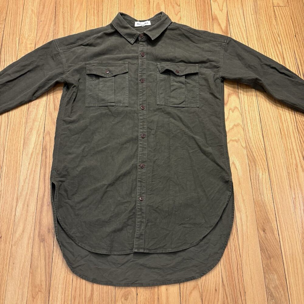 Alex Mill Men’s Small Long Sleeve Button Up Olive Green Cotton Field Shirt